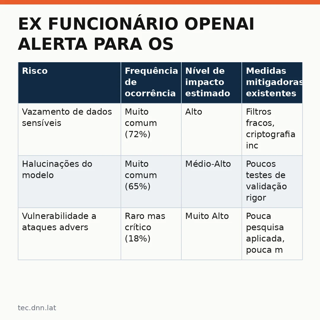Infográfico - Ex funcionário OpenAI alerta para os riscos que as empresas de inteligência artificial ignoram