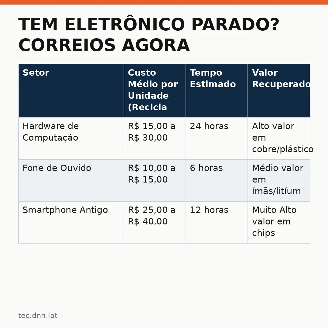 Infográfico - Tem eletrônico parado? Correios agora fazem o descarte gratuito: o fim dos e-waste no Brasil