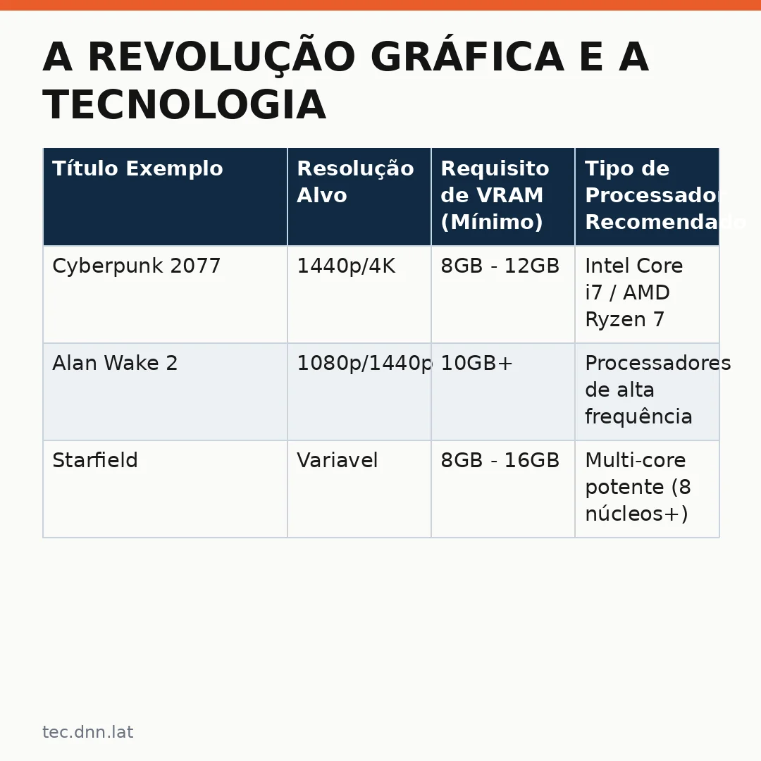 Infográfico - A Revolução Gráfica e a Tecnologia por Trás dos Novos Jogos