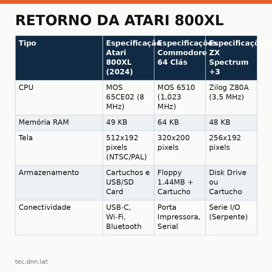 Infográfico - Retorno da Atari 800XL: Uma Máquina Retro Revive o Século de Ouro dos Games