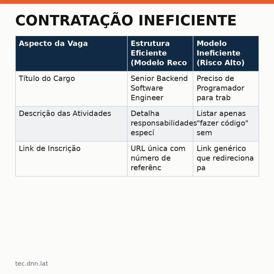 Infográfico - Contratação Ineficiente: 5 Sinais de que sua Empresa Está Procurando Talento do Jeito Errado