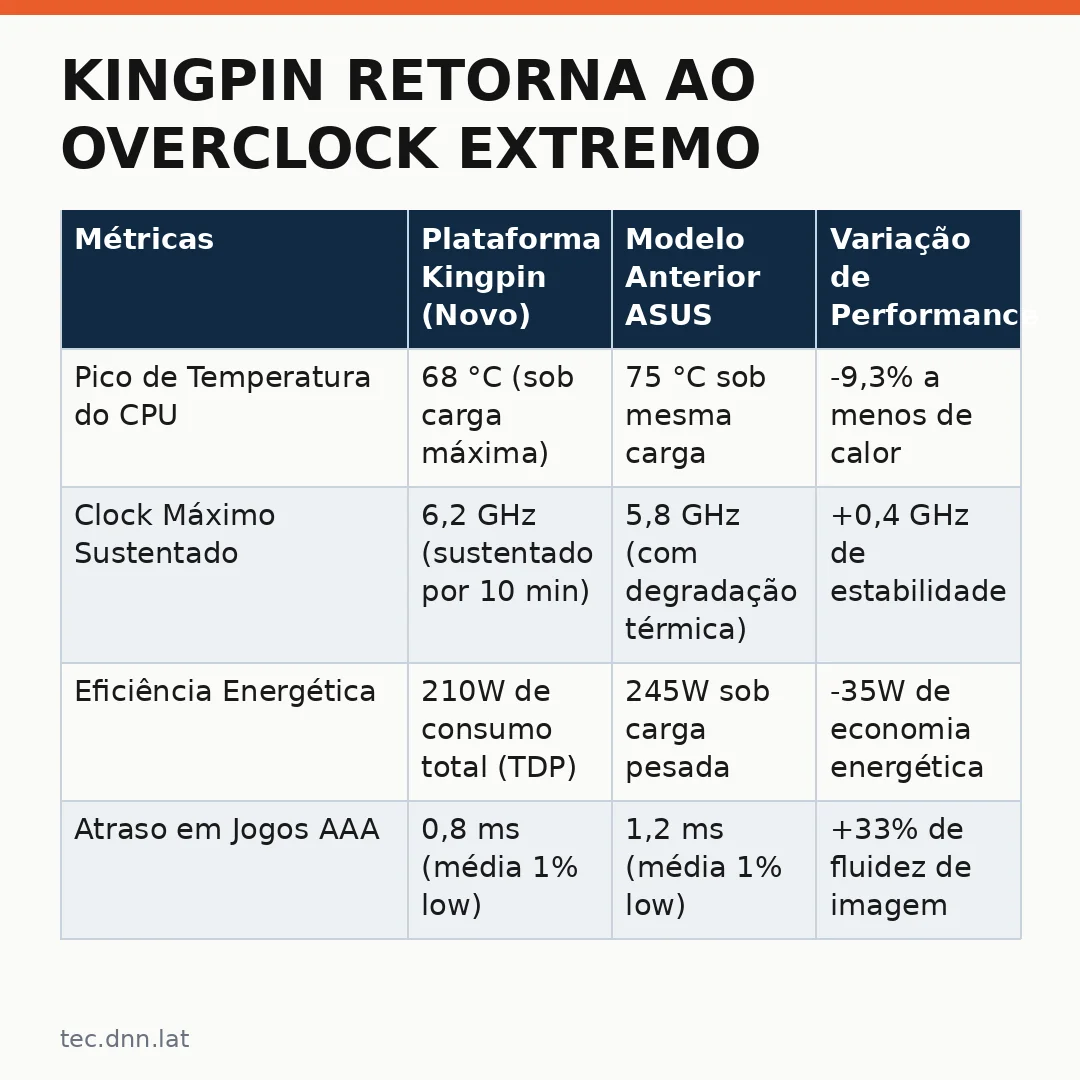 Infográfico - Kingpin Retorna ao Overclock Extremo: A Aliança com a ASUS redefine o mercado