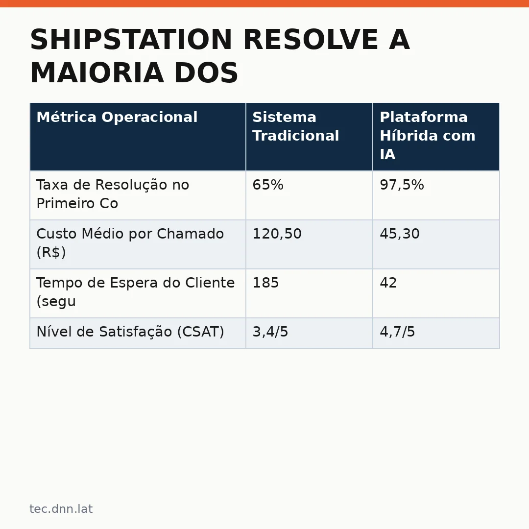 Infográfico - ShipStation Resolve a Maioria dos Chamados com IA Baseada em Amazon Bedrock