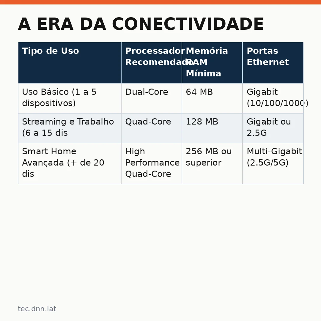 Infográfico - A Era da Conectividade: Guia tecnológico escolher roteadores para a Casa Inteligente